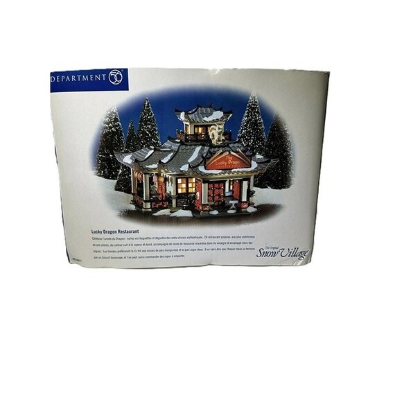 Dept 56 Snow Village The Lucky Dragon Restaurant Lighted Building Tested with Bo - Picture 3 of 11